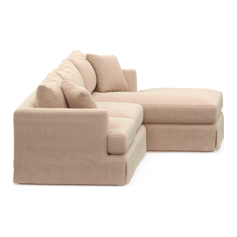 storey orange sectional   