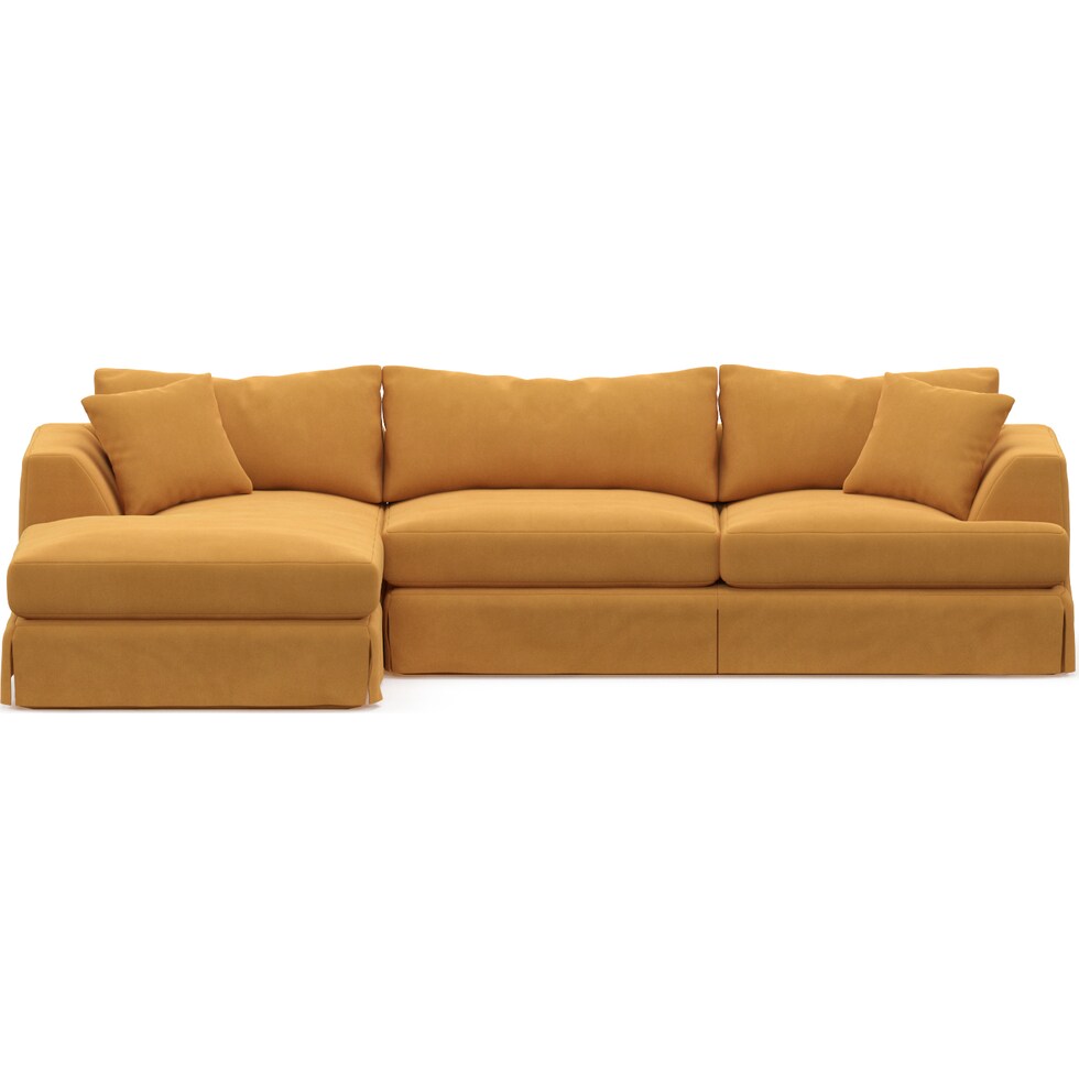 storey yellow sectional   