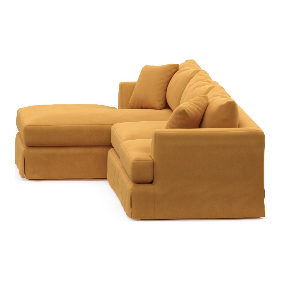 storey yellow sectional   