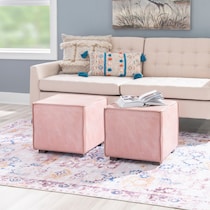 stowe pink ottoman   