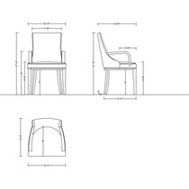 strato light brown arm chair   