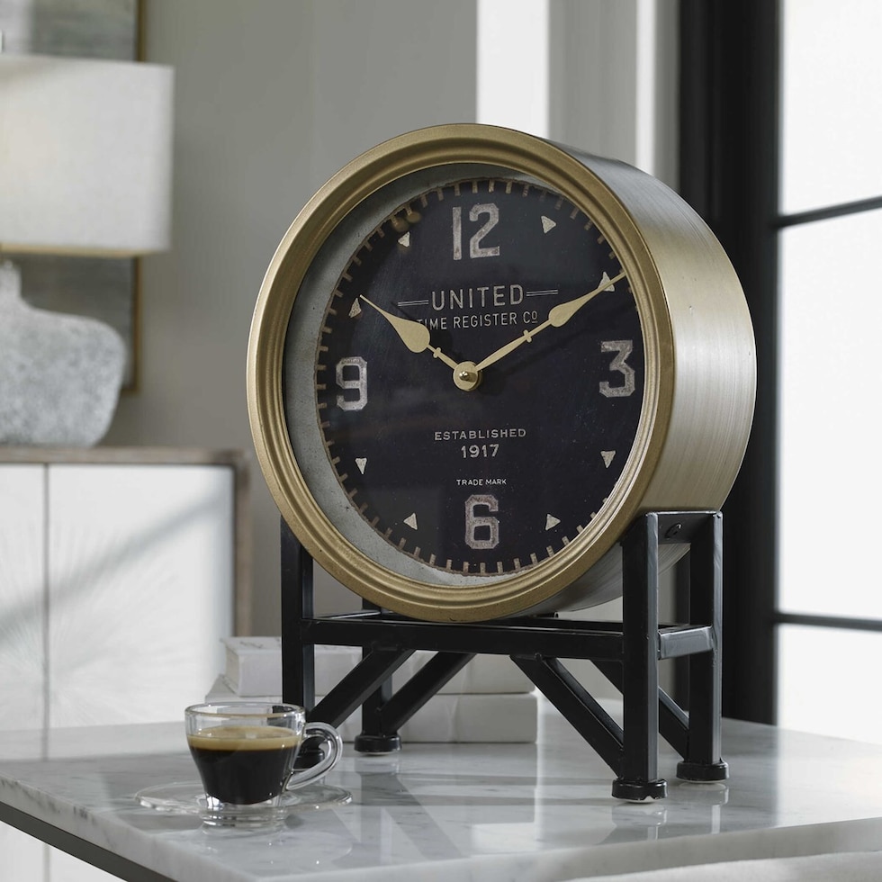 sture black wall clock   