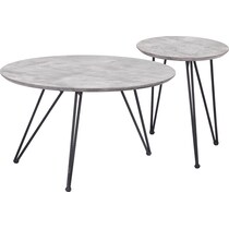 suburban gray black coffee table   