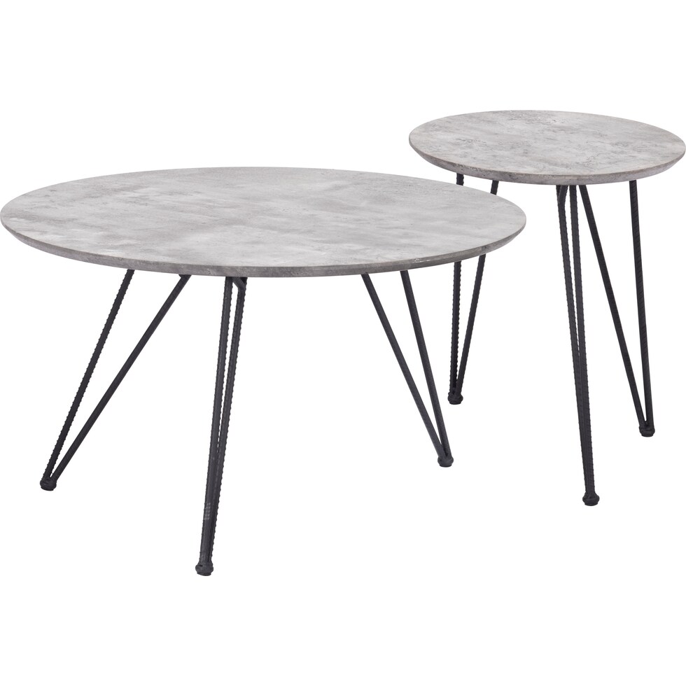 suburban gray black coffee table   