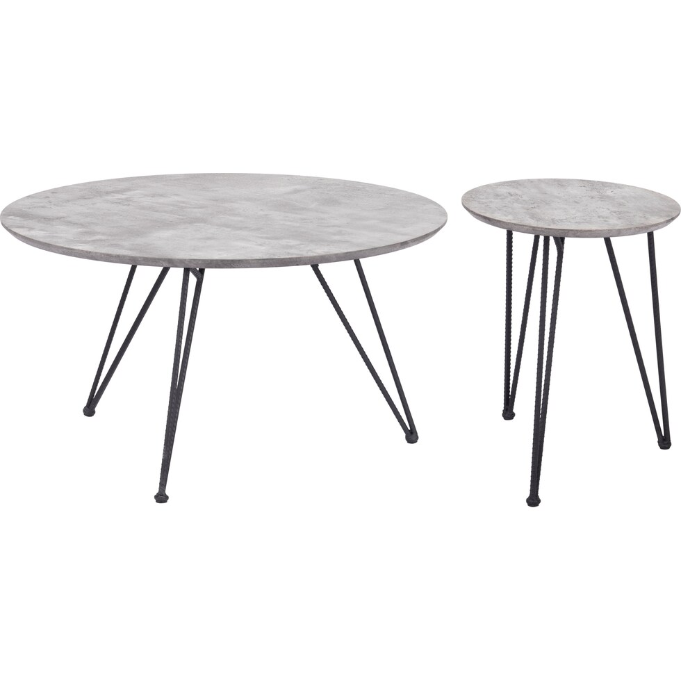 suburban gray black coffee table   