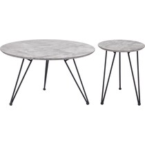 suburban gray black coffee table   