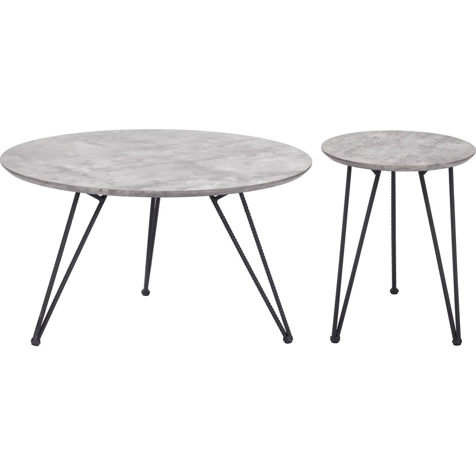 suburban gray black coffee table   