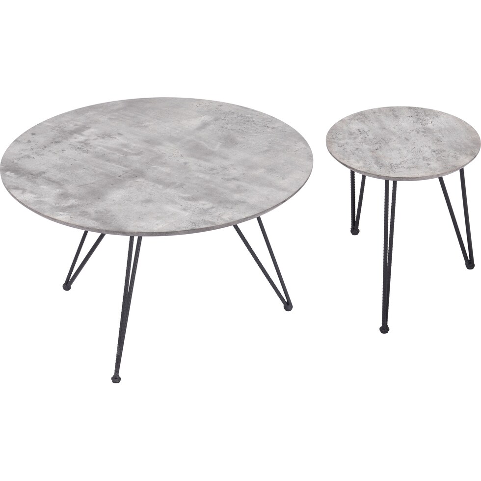 suburban gray black coffee table   