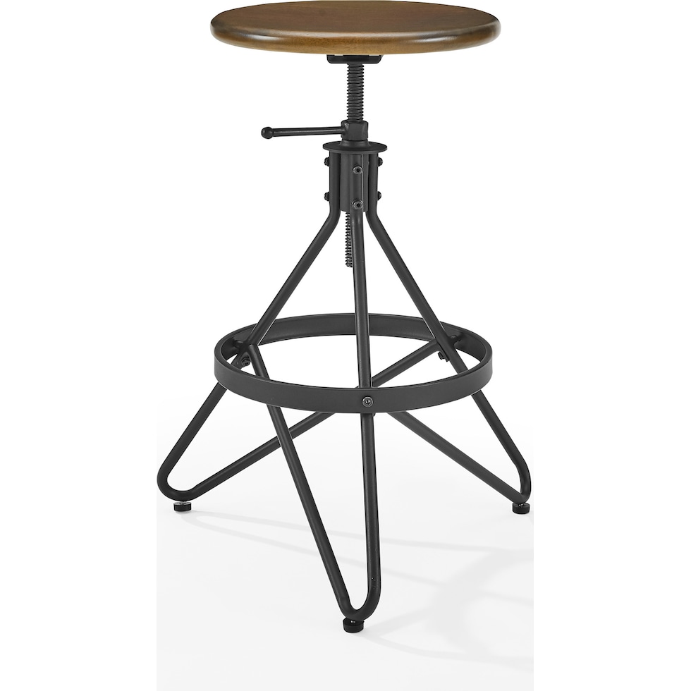 suki brown matte black bar stool   