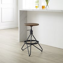 suki brown matte black bar stool   