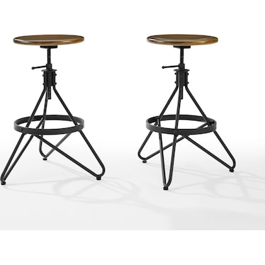 Suki Set of 2 Adjustable Height Swivel Stools