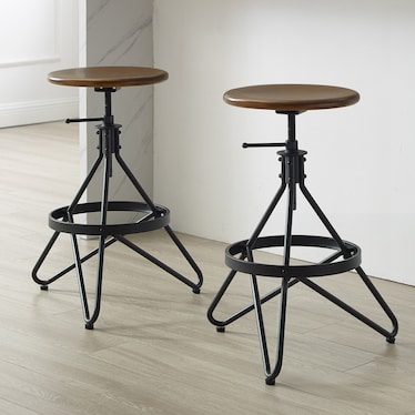 Suki Set of 2 Adjustable Height Swivel Stools