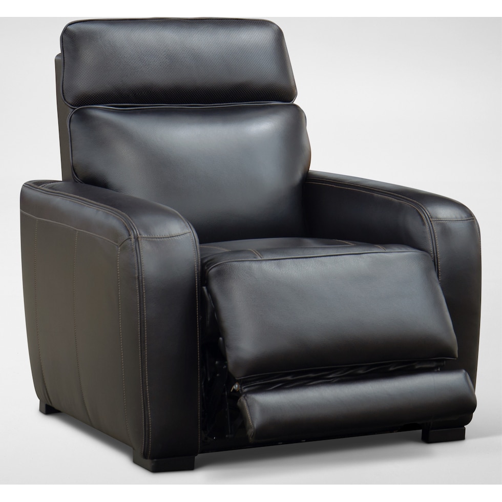 summit black recliner   