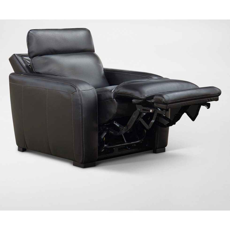 summit black recliner   