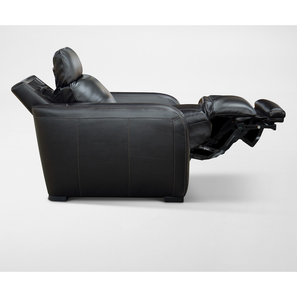 summit black recliner   