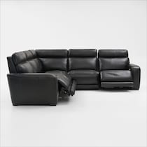 summit black sectional   