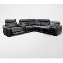 summit black sectional   