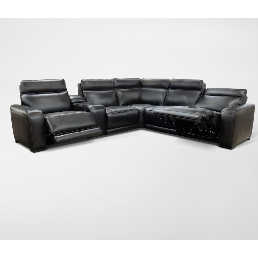 summit black sectional   