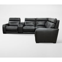 summit black sectional   