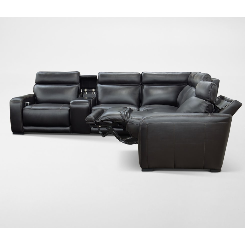 summit black sectional   