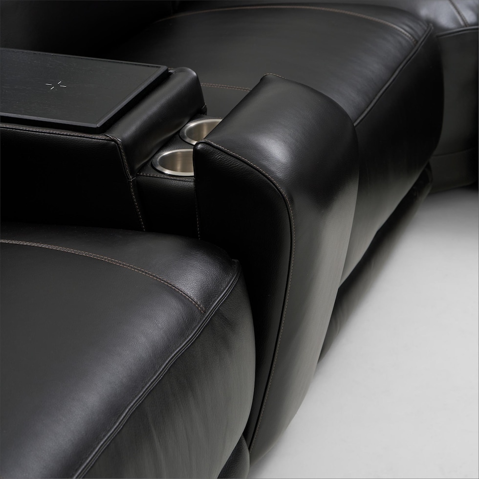 summit black sectional   