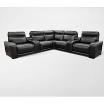 summit black sectional   