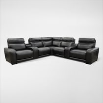 summit black sectional   
