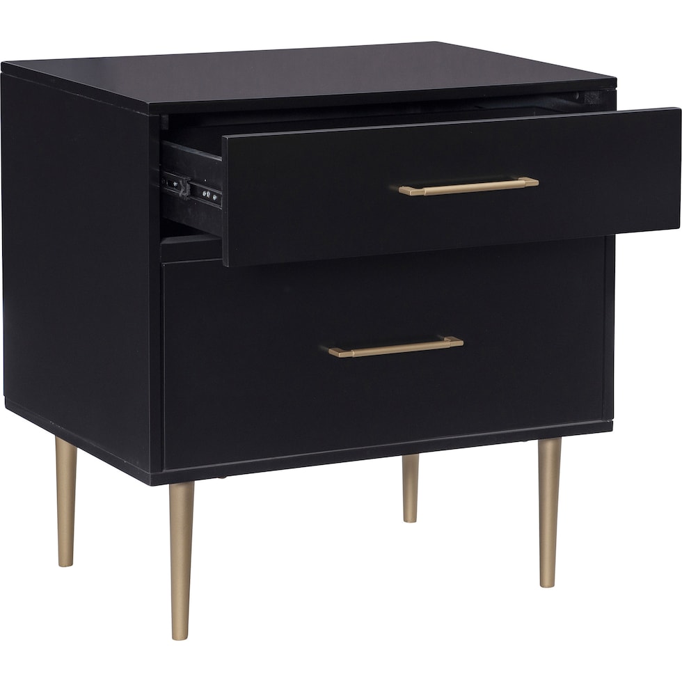 sumo black nightstand   