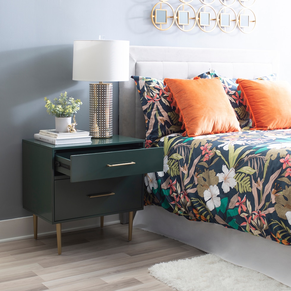 sumo green nightstand   