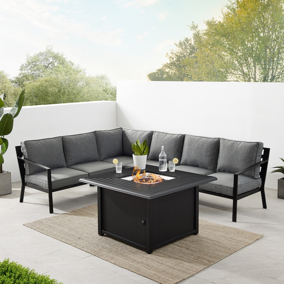 sun terrace gray  pc outdoor living   