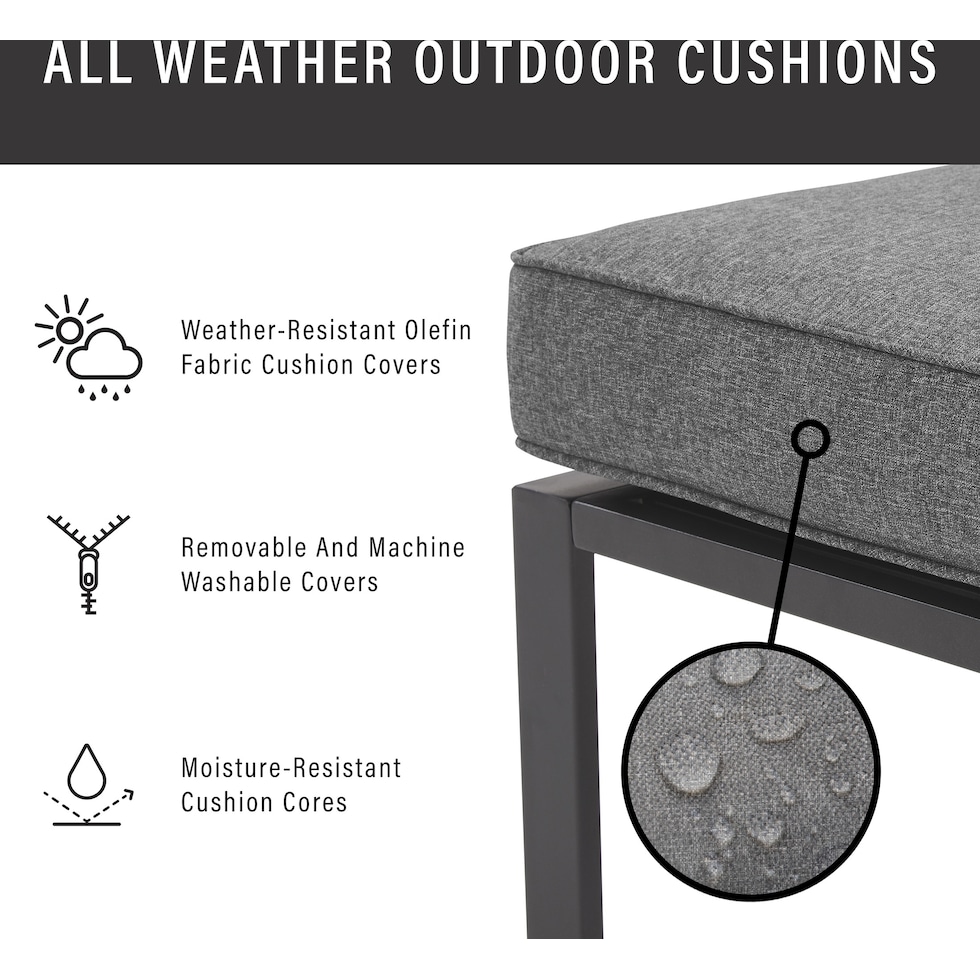 sun terrace gray  pc outdoor living   