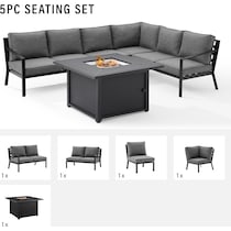 sun terrace gray  pc outdoor living   