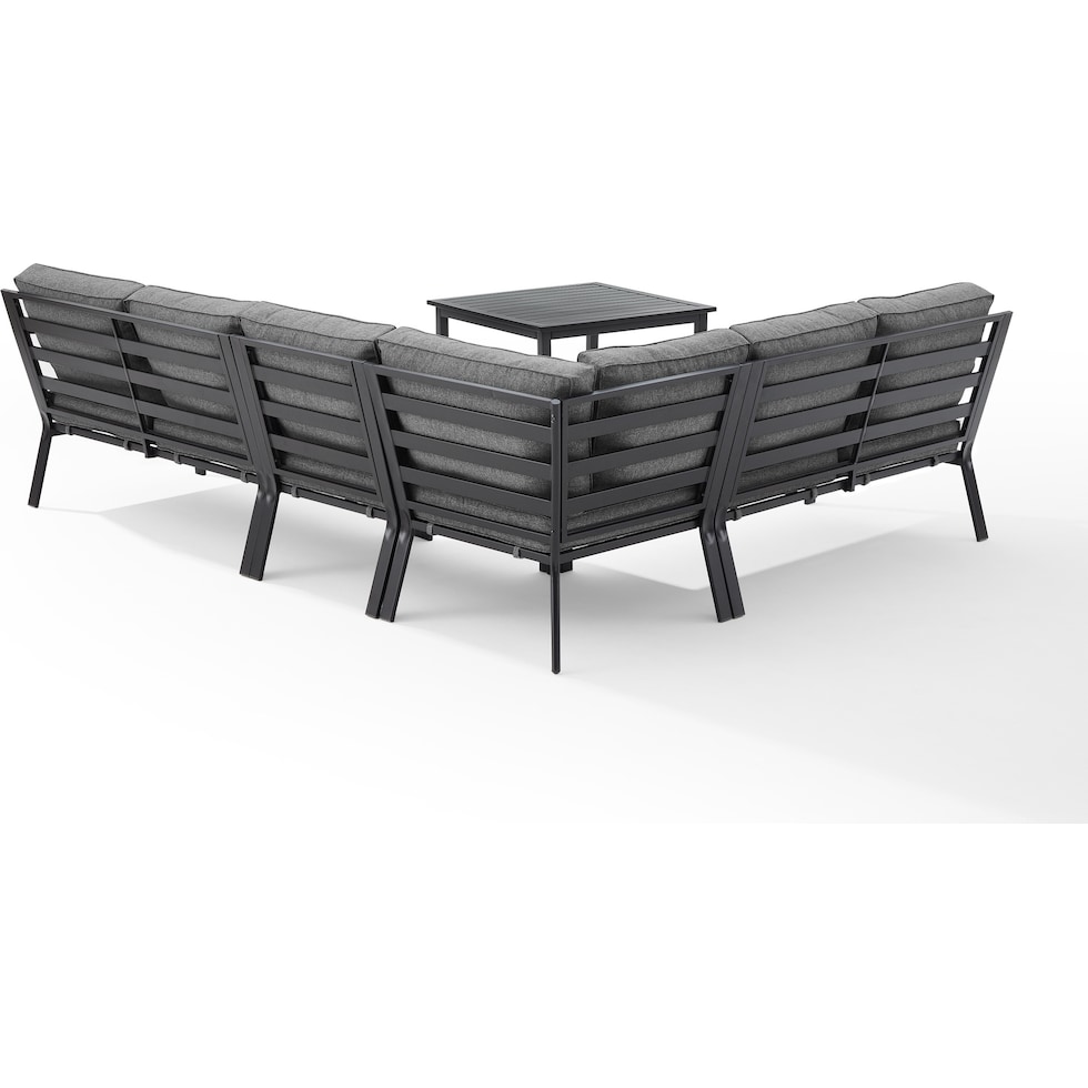 sun terrace gray outdoor sectional set   