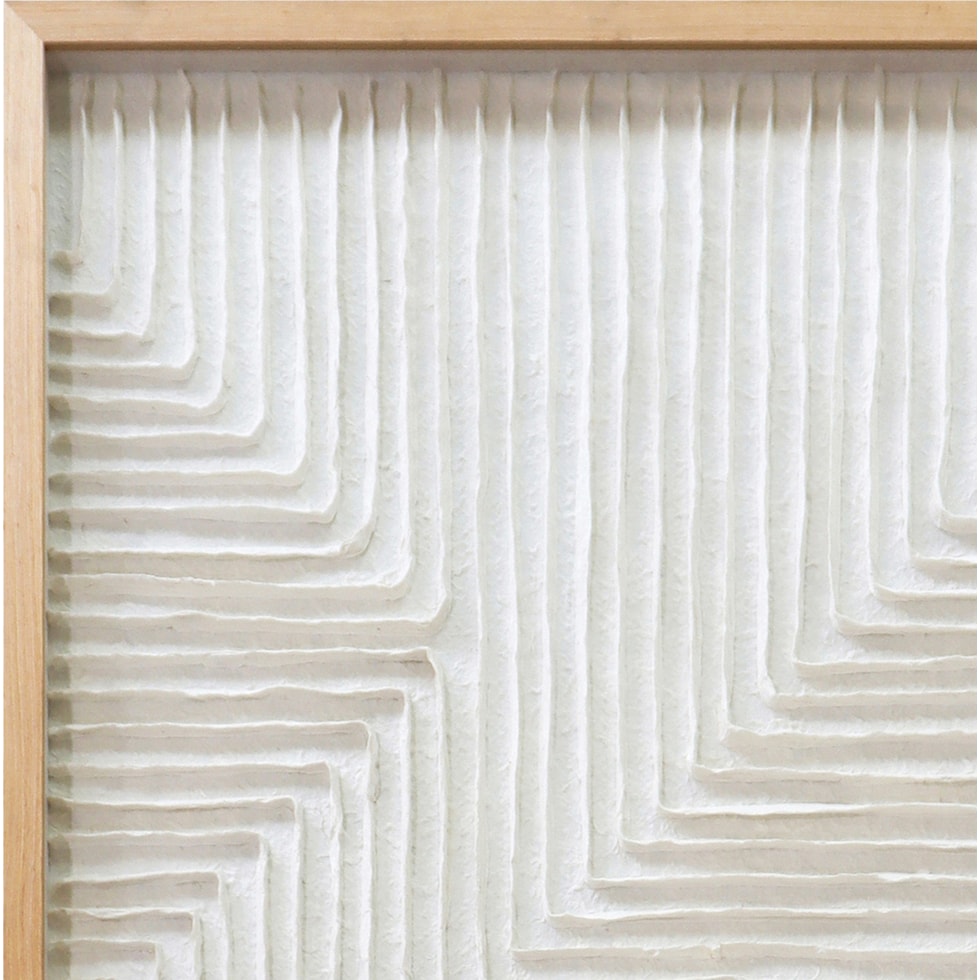 sunwoven white wall art   