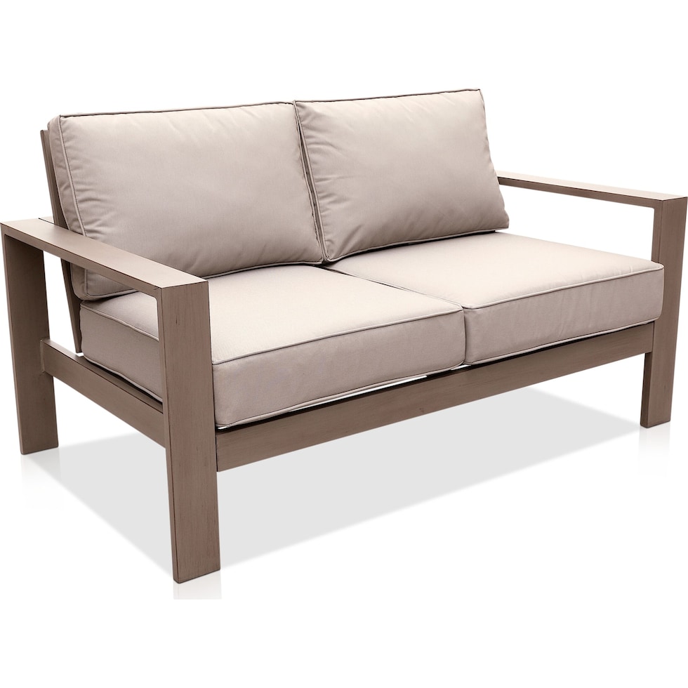 surfside neutral outdoor loveseat   