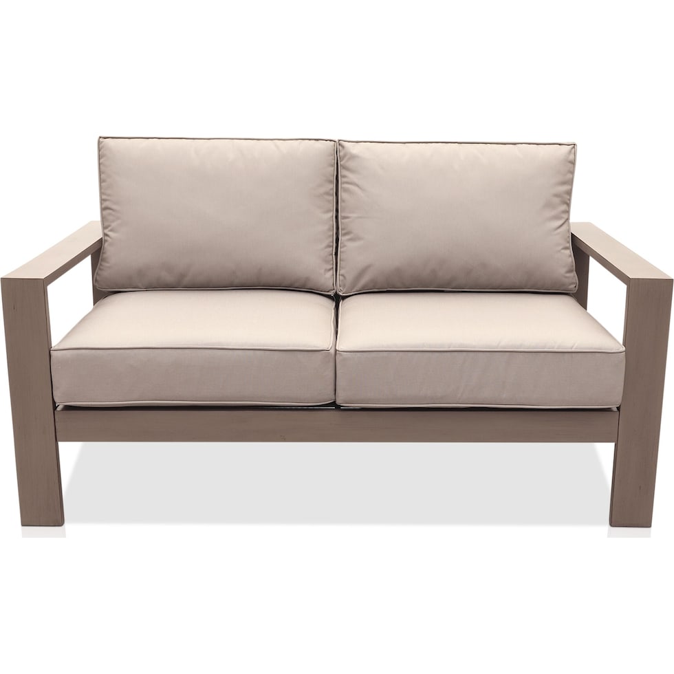 surfside neutral outdoor loveseat   