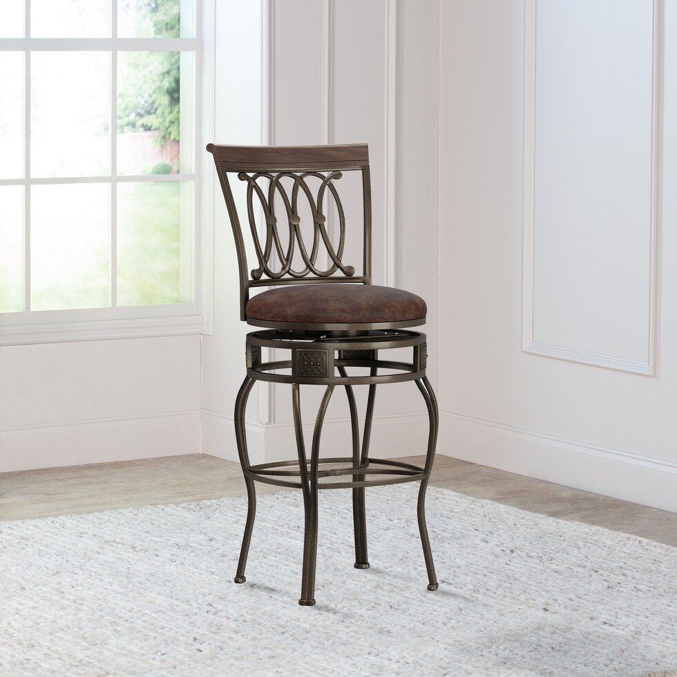 susan dark brown bar stool   