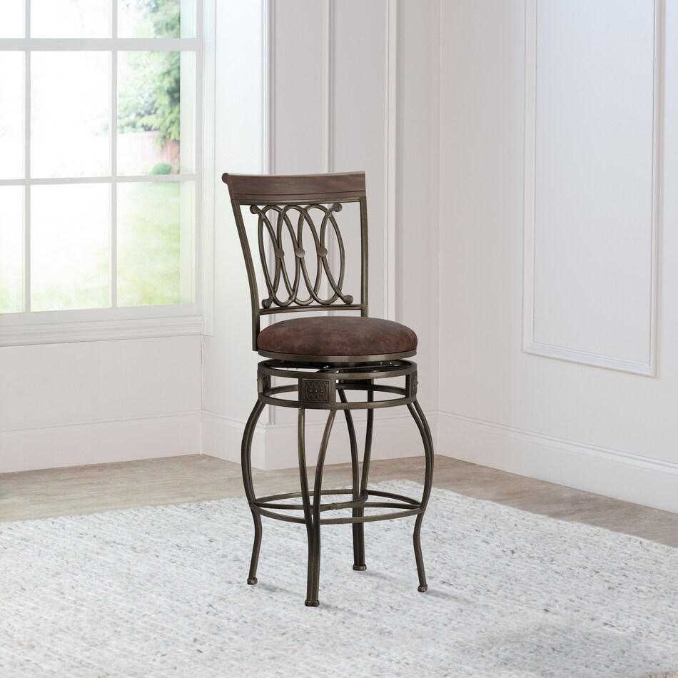 susan dark brown counter height stool   