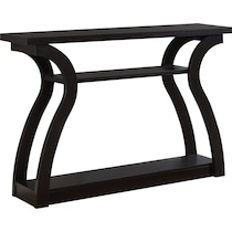 susie dark brown console table   