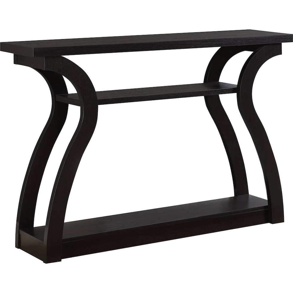 susie dark brown console table   