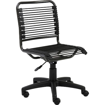 Suze Low Back Office Chair - Black/Black