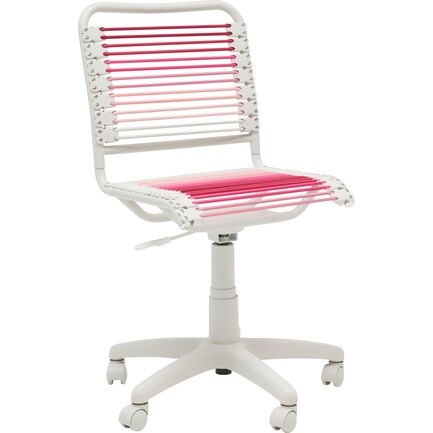 Suze Low Back Office Chair - Blush/White