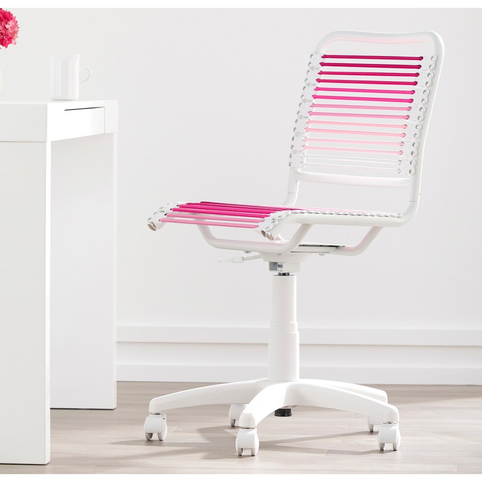 suze blush white office chair   