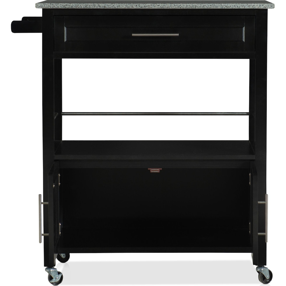 swanson black kitchen cart   