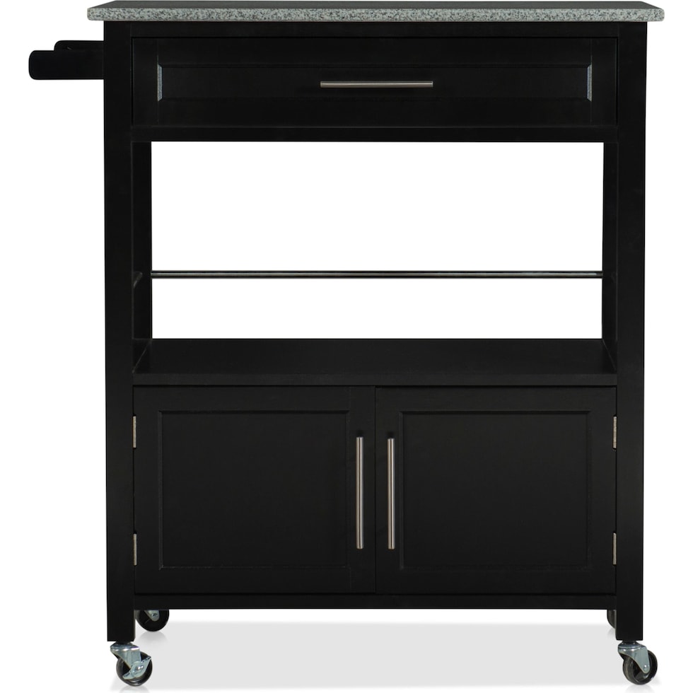 swanson black kitchen cart   