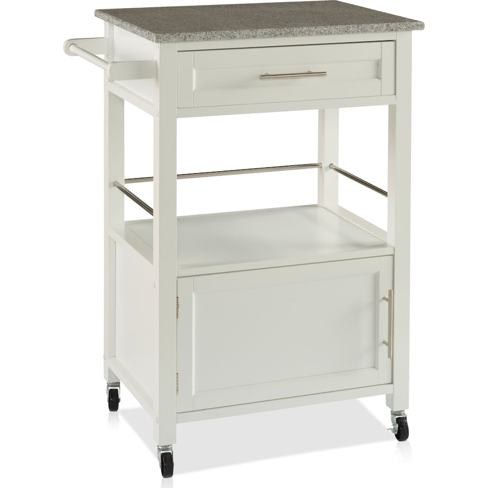 swanson white kitchen cart   