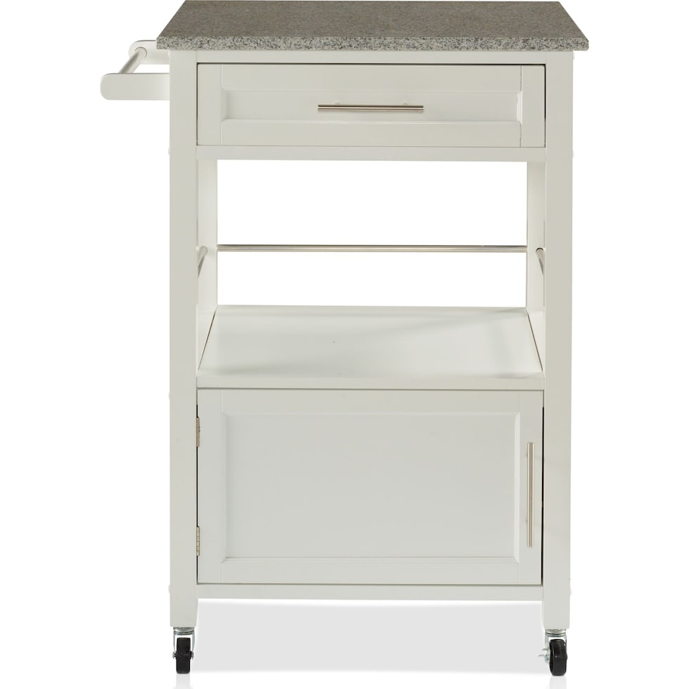 swanson white kitchen cart   