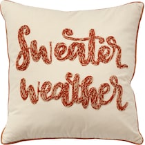 sweater weather rust accent pillow   
