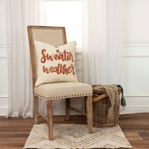 sweater weather rust accent pillow   