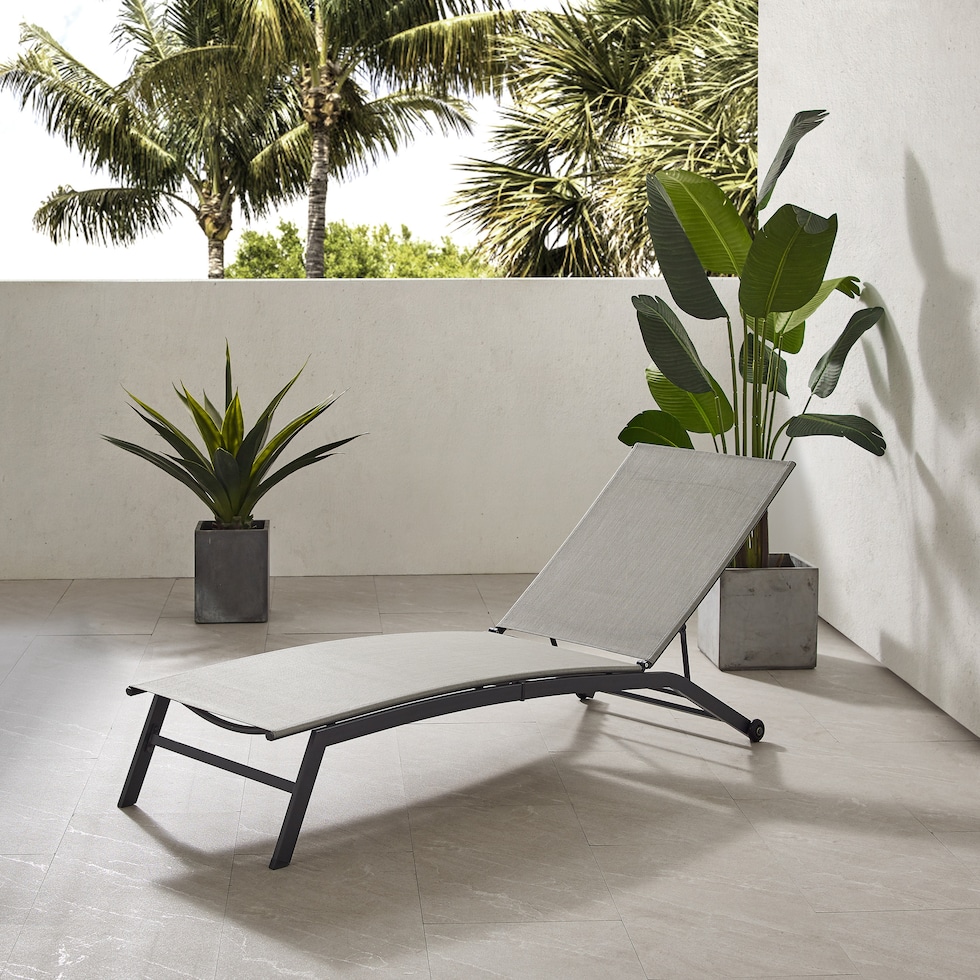 swell gray outdoor chaise   